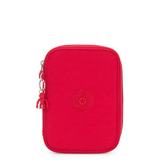 Kipling 100 Pens Classic Case Bags Red Rouge | CA 1874CT